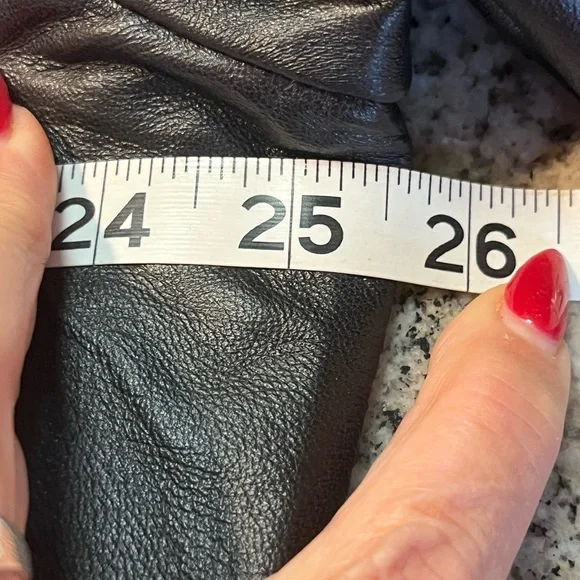 #178 NWOT, Original by Sharif Black Studded Leather Jacket. Size 1X - Picture 13 of 14